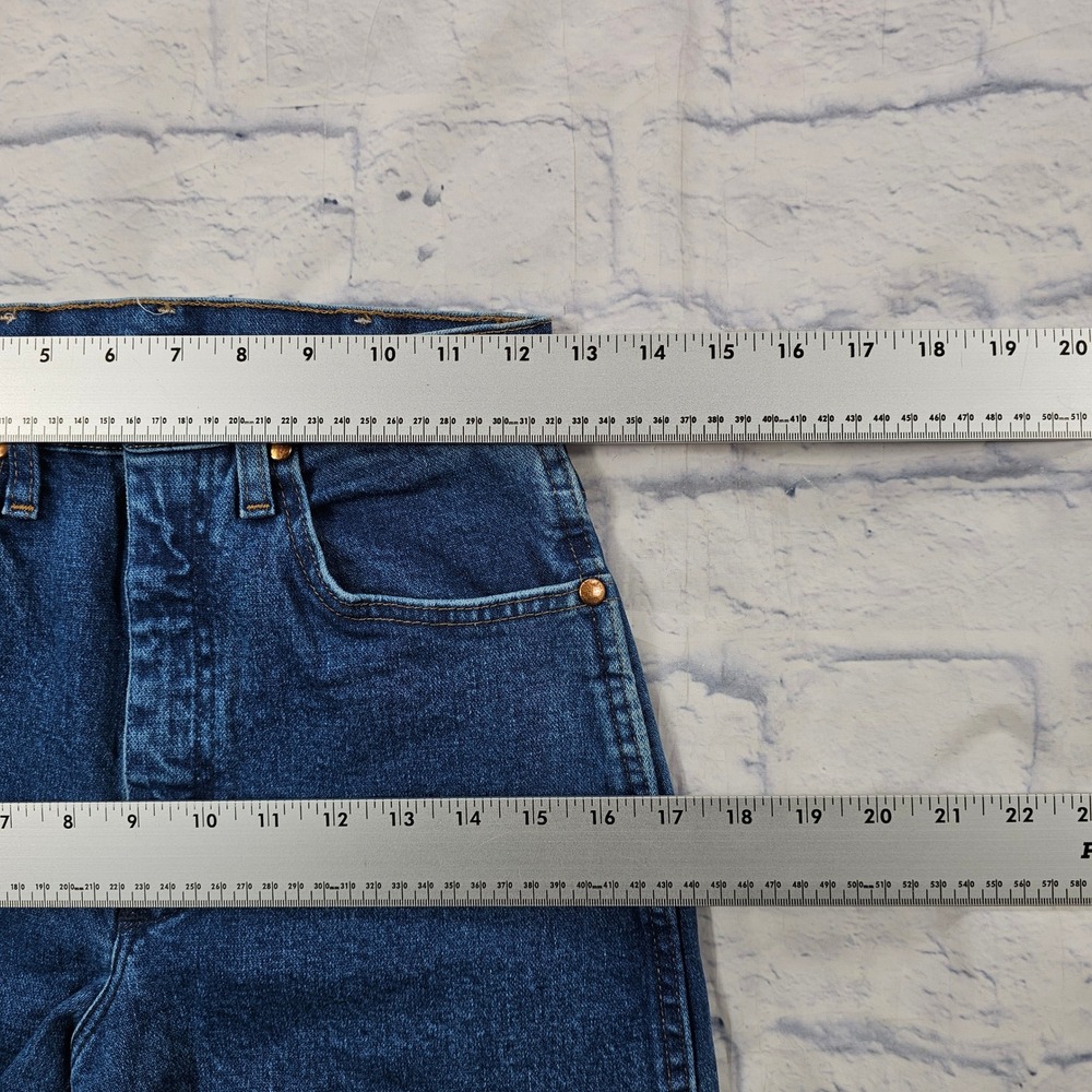 Wrangler Jeans Women 1x32 Blue High Rise Straight Leg Western Classic Denim VTG - Picture 6 of 10